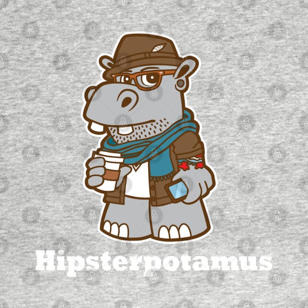 Hipsterpotamus by DetourShirts